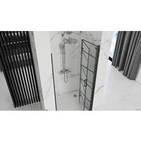 Душевая дверь Rea Molier 90 REA-K8538 (черный/прозрачное стекло) - Превью изображения №2 — Интернет-магазин ПроЗаказ