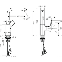 Смеситель Hansgrohe Metris 230 31187000 - Превью изображения №2 — Интернет-магазин ПроЗаказ
