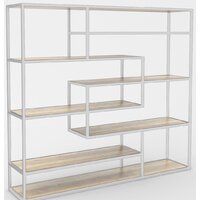 Стеллаж Hype Mebel Зиг-Заг 200x150 (белый/древесина белая) - Превью изображения №1 — Интернет-магазин ПроЗаказ