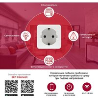 Умная розетка EKF Сonnect Wi-Fi (белый) - Превью изображения №4 — Интернет-магазин ПроЗаказ