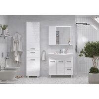  Volna Шкаф с зеркалом Joli 80 L (белый) - Превью изображения №4 — Интернет-магазин ПроЗаказ