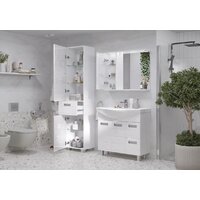  Volna Шкаф с зеркалом Joli 80 L (белый) - Превью изображения №5 — Интернет-магазин ПроЗаказ