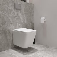 Унитаз подвесной Lauter Square 214903 + GROHE Rapid SL 38721001 + GROHE 37131000 (овальная, хром) - Превью изображения №13 — Интернет-магазин ПроЗаказ