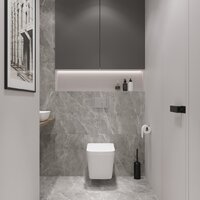 Унитаз подвесной Lauter Square 214903 + GROHE Rapid SL 38721001 + GROHE 37131000 (овальная, хром) - Превью изображения №15 — Интернет-магазин ПроЗаказ