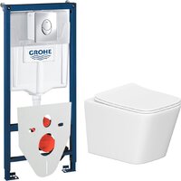 Lauter Square 214903 + GROHE Rapid SL 38721001 + GROHE 37131000 (овальная, хром)