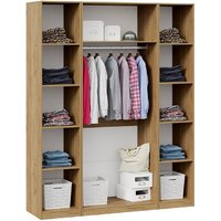 Шкаф распашной Трия Хилтон комбинированный с 4-мя дверями (дуб крафт золотой/графит матовый) - Превью изображения №3 — Интернет-магазин ПроЗаказ