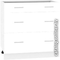 Кортекс-мебель Корнелия Лира НШ80р3ш без столешницы (белый)