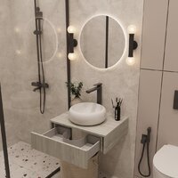  ЗОВ Тумба под умывальник Токио Премиум 60 TP60ELSPTOC2 (вяз либерти серебряный) - Превью изображения №7 — Интернет-магазин ПроЗаказ