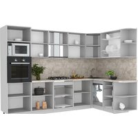 Готовая кухня Интерлиния Мила Лайт 1.68x3.0 правая (бетон/бетон/кастилло темный) - Превью изображения №2 — Интернет-магазин ПроЗаказ