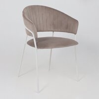 Стул с подлокотниками Алвест AV 433 (светло-коричневый бархат H-61/белый) - Превью изображения №6 — Интернет-магазин ПроЗаказ