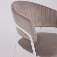 Стул с подлокотниками Алвест AV 433 (светло-коричневый бархат H-61/белый) - Превью изображения №9 — Интернет-магазин ПроЗаказ