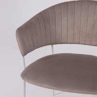 Стул с подлокотниками Алвест AV 433 (светло-коричневый бархат H-61/белый) - Превью изображения №11 — Интернет-магазин ПроЗаказ