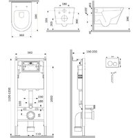 Унитаз подвесной AM.PM Prime Fit IS90151.741701 (с кнопкой смыва) - Превью изображения №2 — Интернет-магазин ПроЗаказ