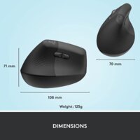 Вертикальная мышь Logitech Lift Left (графит) - Превью изображения №8 — Интернет-магазин ПроЗаказ