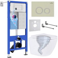 Roxen Antares Tornado в комплекте с инсталляцией StounFix Dual Fresh 6 в 1 968346 (кнопка: пастель бежевый)