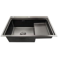 Кухонная мойка Stellar S7550NB-TU-L (нано черный, с доской) - Превью изображения №5 — Интернет-магазин ПроЗаказ