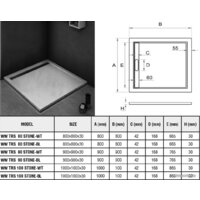 Душевой поддон WeltWasser TRS 80 Stone-BL 80x80 - Превью изображения №7 — Интернет-магазин ПроЗаказ