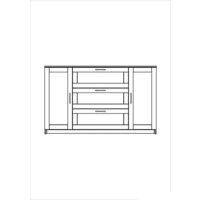 Комод Mio Tesoro Сириус 2 двери и 3 ящика 156x95 2.02.03.290.3 (дуб сонома) - Превью изображения №4 — Интернет-магазин ПроЗаказ