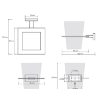 Стакан для зубной щетки и пасты Bemeta Plaza 118110052 - Превью изображения №2 — Интернет-магазин ПроЗаказ