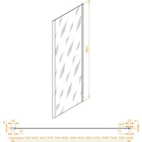 Душевая стенка RGW Z-050-2Gr 352205208-110 (серый/прозрачное стекло) - Превью изображения №3 — Интернет-магазин ПроЗаказ