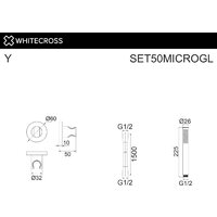 Душевой гарнитур  Whitecross SET50MICROGL (золото) - Превью изображения №2 — Интернет-магазин ПроЗаказ