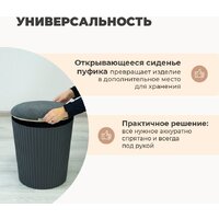 Пуфик Sheffilton SHT-B24 (графит/темно-серый) - Превью изображения №4 — Интернет-магазин ПроЗаказ