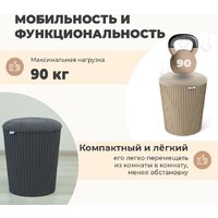 Пуфик Sheffilton SHT-B24 (графит/темно-серый) - Превью изображения №3 — Интернет-магазин ПроЗаказ