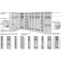 Шкаф распашной Неман мебель Отис МН-039-04 П2 (белый/графит) - Превью изображения №6 — Интернет-магазин ПроЗаказ