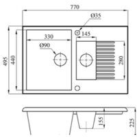 Кухонная мойка БелЭворс Forma L + смеситель W74004-2 + дозатор L405F (черный) - Превью изображения №9 — Интернет-магазин ПроЗаказ