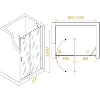 Душевая дверь RGW HO-014Gr 350601412-110 (серый/прозрачное стекло) - Превью изображения №2 — Интернет-магазин ПроЗаказ