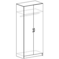 Шкаф распашной Стендмебель Басса ШК-554 (ясень шимо светлый/ясень шимо темный) - Превью изображения №2 — Интернет-магазин ПроЗаказ