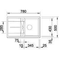 Кухонная мойка Blanco Metra 45 S 513194 (антрацит) - Превью изображения №3 — Интернет-магазин ПроЗаказ