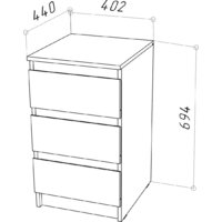 Тумба НК-Мебель Stern Т-9 3-я 72677771 (белый) - Превью изображения №4 — Интернет-магазин ПроЗаказ