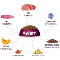 Сухой корм для собак Award Puppy Large для щенков крупных пород с курицей, индейкой с добавлением тыквы и шиповника 12 кг - Превью изображения №4 — Интернет-магазин ПроЗаказ