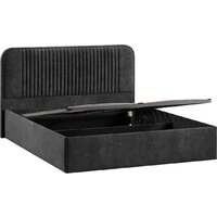 Кровать Трия Тиффани Тип 1 c ПМ и заглушиной 160x200 (микровелюр Wellmart Graphite) - Превью изображения №3 — Интернет-магазин ПроЗаказ