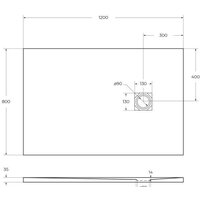 Душевой поддон BelBagno TRAY-MR-UNO-AH-120/80-35-W 120x80 - Превью изображения №7 — Интернет-магазин ПроЗаказ