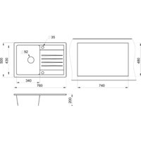 Кухонная мойка Granula ST-7602 (белый) - Превью изображения №3 — Интернет-магазин ПроЗаказ
