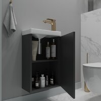  ЗОВ Тумба под умывальник Монови Слим 40 S40LG0LG7091B (антрацит) - Превью изображения №5 — Интернет-магазин ПроЗаказ