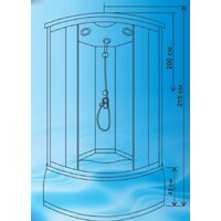Душевая кабина Водный мир ВМ-8811Е (90x90, матовое стекло) - Превью изображения №2 — Интернет-магазин ПроЗаказ