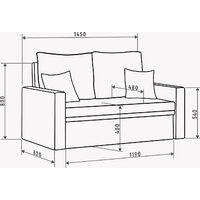 Диван Mio Tesoro Тунне SB2 (Linea Media 36 brown) - Превью изображения №7 — Интернет-магазин ПроЗаказ