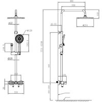 Душевая система  Oulin OL-HT-2605 - Превью изображения №14 — Интернет-магазин ПроЗаказ