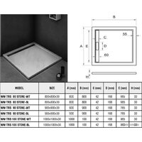 Душевой поддон WeltWasser TRS 90 Stone-BL 90x90 - Превью изображения №7 — Интернет-магазин ПроЗаказ