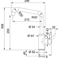 Смеситель Franke Urban 115.0595.081 (оникс) - Превью изображения №2 — Интернет-магазин ПроЗаказ