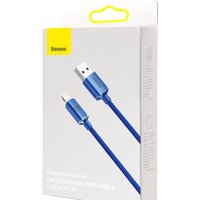 Baseus Crystal Shine USB Type-A - Lightning (2 м, синий)