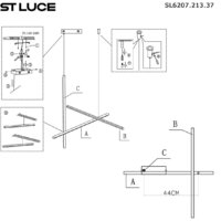 Подвесная люстра ST Luce SL6207.213.37 - Превью изображения №4 — Интернет-магазин ПроЗаказ