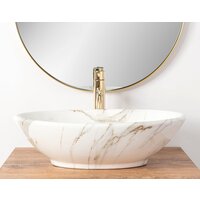 Умывальник Rea Pamela Shiny Aiax Marmur REA-U9685 (мрамор) - Превью изображения №2 — Интернет-магазин ПроЗаказ
