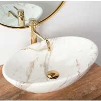 Умывальник Rea Pamela Shiny Aiax Marmur REA-U9685 (мрамор) - Превью изображения №3 — Интернет-магазин ПроЗаказ