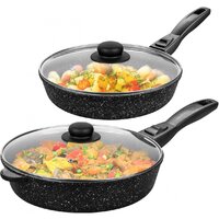 Набор сковород Elan Gallery Гармония вкуса 120134+2 (черный мрамор) - Превью изображения №6 — Интернет-магазин ПроЗаказ