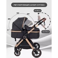 Универсальная коляска Rant Basic Roller Gold RA161 (2 в 1, black) - Превью изображения №4 — Интернет-магазин ПроЗаказ