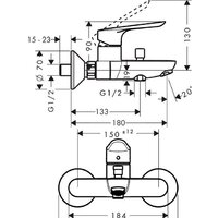 Смеситель Hansgrohe Logis E 71403000 - Превью изображения №2 — Интернет-магазин ПроЗаказ